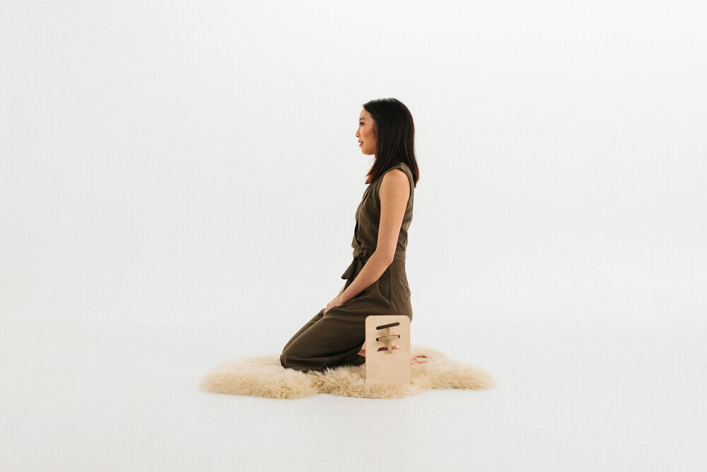 Kneeling with stool
